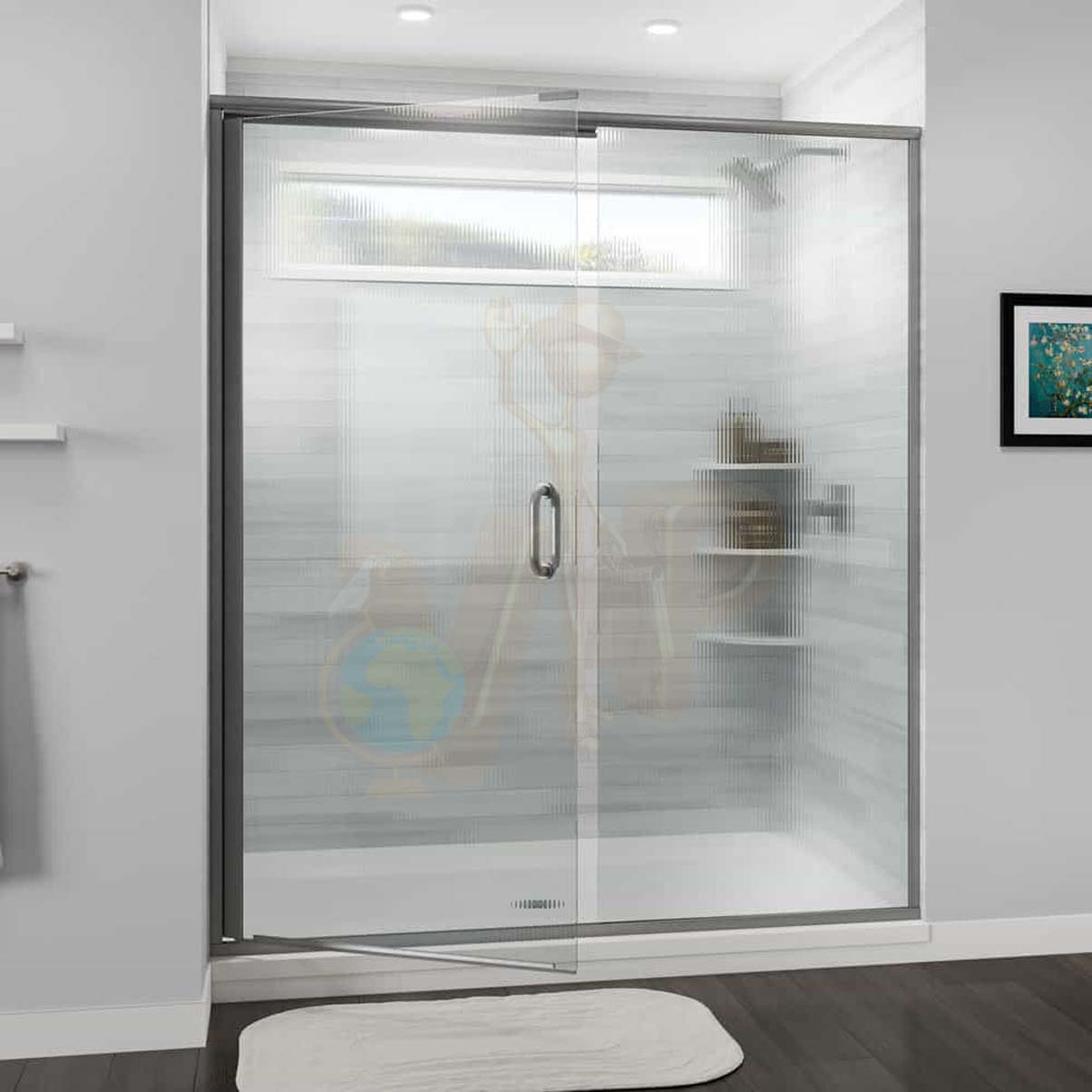 mẫu cửa kính cường lực mở quay lề sàn